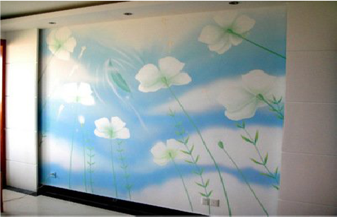 汶川画墙绘怎么画好白云的蓬松感？