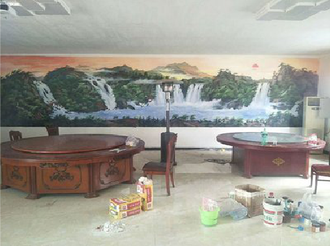 汶川墙绘-写实风景