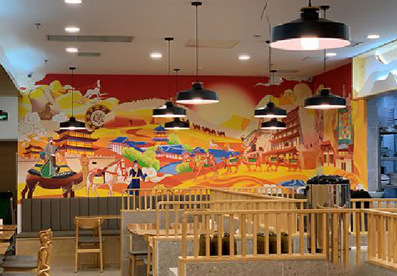 汶川商业空间彩绘介绍。