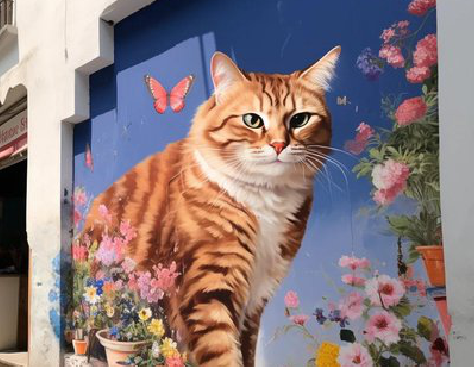 汶川自己绘制有个性的手绘墙