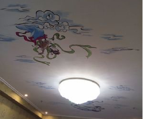 汶川如何快速绘制天花板上的手绘墙？