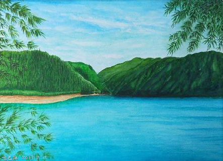 汶川在墙绘中，如何绘画绿水青山？